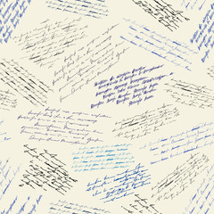 Poster - Vintage inscriptions pattern. Seamless background. Vector image.