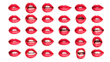 Collection Of Red Lips