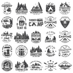 Wall Mural - summer camp. vector. concept for shirt or patch, print, stamp. vintage typography design with rv tra
