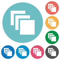 Sticker - Multiple canvases flat round icons