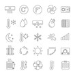 © bsd studio - Air conditioning linear icons set