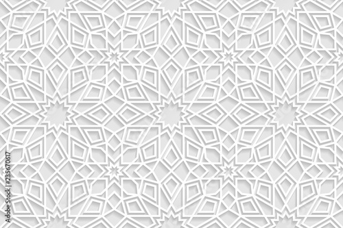 Cuadros en Lienzo Vector white islamic horizontal background