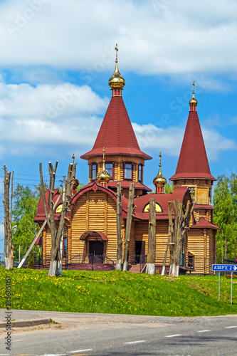 Plakat Mały kościół blisko Gomel, Białoruś