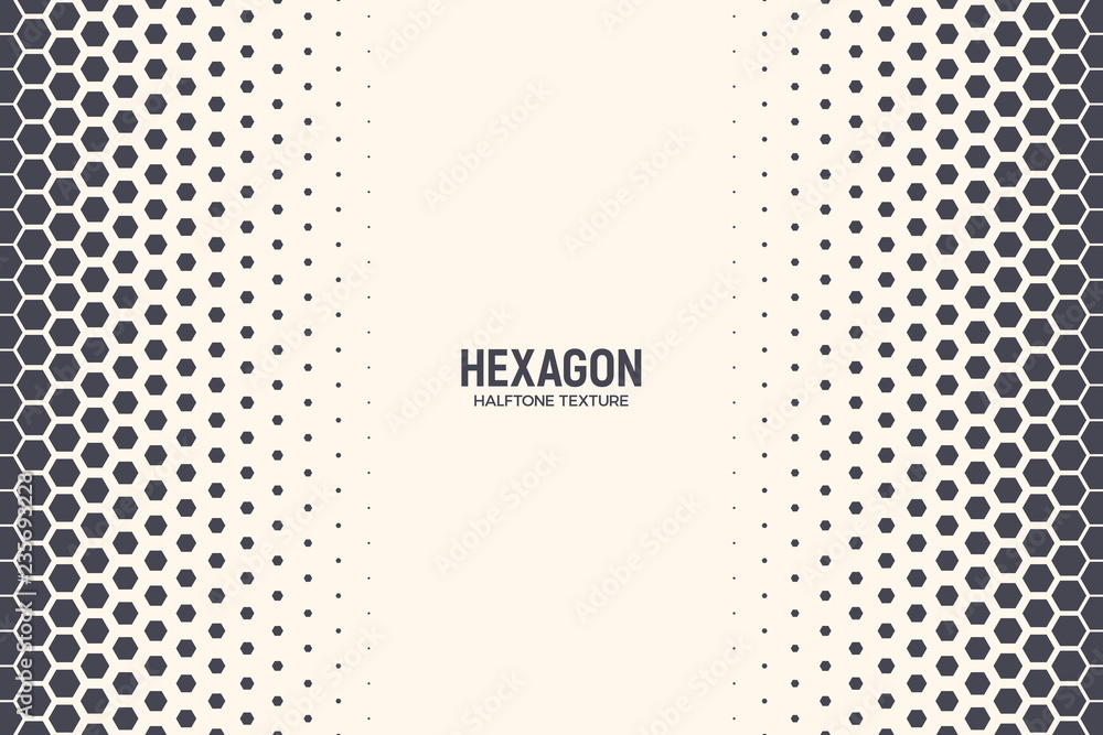Hexagon Vector Abstract Geometric Technology Background. Halftone Hex ...