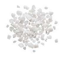Crystals Of Sea Salt Isolated On White Background