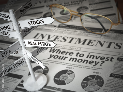 Fotomural Investmments and asset allocation concept