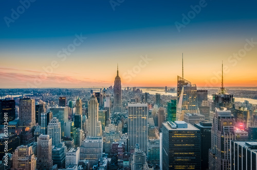 Pinturas sobre lienzo  Downtown Manhattan in New York, United States.