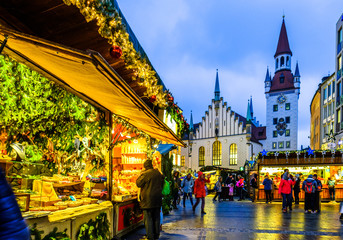 Wall Mural - christmas market in munich - germany