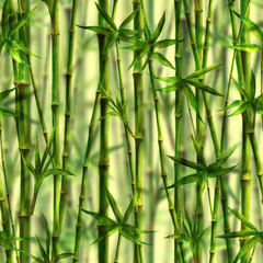  Bambusowa akwarela wywodzi się bezszwowego wzór na białym tle i opuszcza