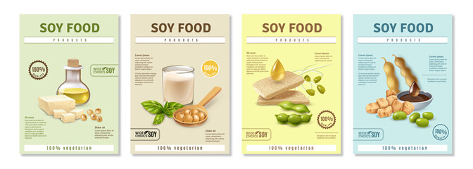 Wall Mural - Soy Food Posters Set 