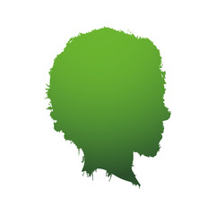 Canvas Print - man head profile ecology icon