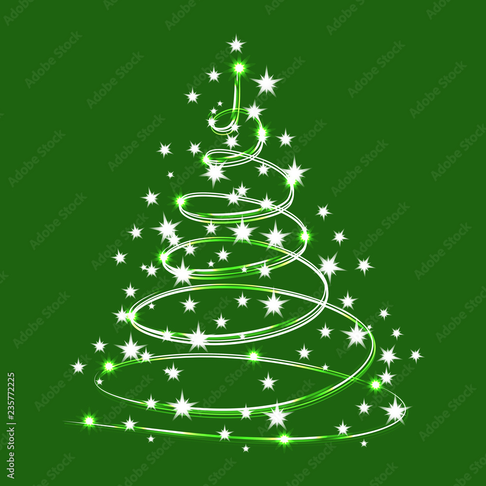 stock-vektorgrafik „christmas tree sparkle made of shiny stars