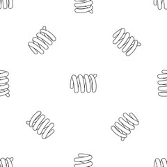 Sticker - Wire coil pattern seamless vector repeat geometric for any web design