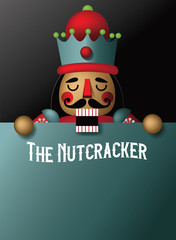 Christmas nutcracker illustration. Wooden soldier toy gift from the ballet. EPS 10 vector illustration.