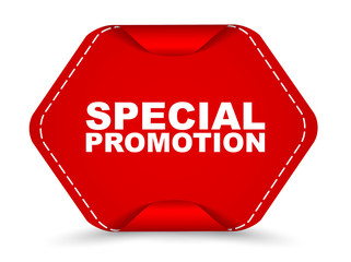 red vector banner special promotion