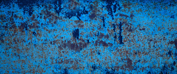 Dark blue rusty metal texture background. Vintage effect.