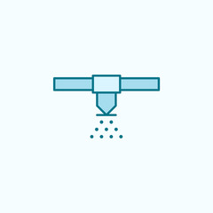 fire sprinkler field outline icon. Element of drip watering icon. Thin line icon for website design and development, app development. Premium icon