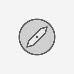 compass field outline icon. element of 2 color simple icon. thin line icon for website design and de