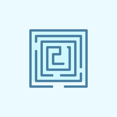 labyrinth field outline icon. Element of 2 color simple icon. Thin line icon for website design and development, app development. Premium icon