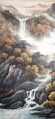 Chinese traditional painting of landscape