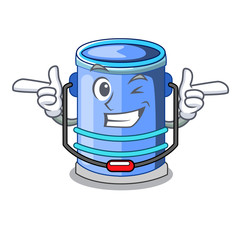 Wall Mural - Wink cylinder bucket Isometric of for mascot