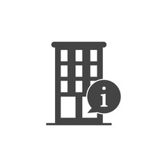 building, information icon. Element of business plannin icon. Glyph icon for website design and development, app development. Premium icon