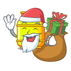 Sticker - Santa with gift gas tank cylinder Isolated on mascot