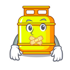 Sticker - Silent gas tank cylinder Isolated on mascot