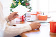 © ijeab - Christmas and Happy New Year blessing concept.