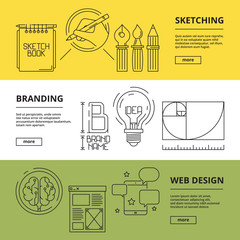 Canvas Print - creative banners. computer art processes web design advertising printing technology brand developmen