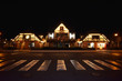 Night in the city of Solvang, CA