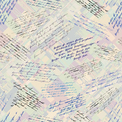 Poster - Vintage inscriptions pattern. Seamless background. Vector image.