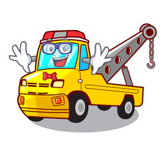 Wall Mural - Geek truck tow the vehicle with mascot