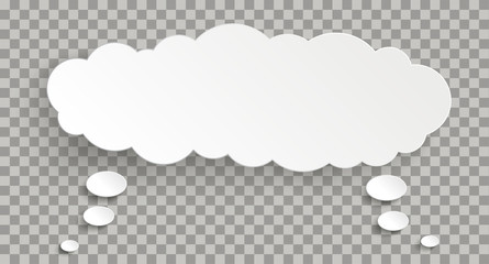 Wall Mural - double thought bubble cloud transparent