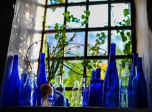 Glass Bottles In Window