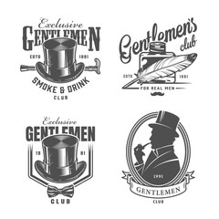 Wall Mural - vintage monochrome gentleman logos