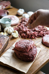 Wall Mural - Beef patties food photography recipe idea