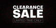 Clearance sale promo banner. Limited time only.