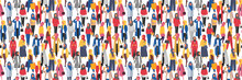 Hijab muslim woman. Arab modern fashion. Vector people banner