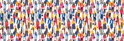Fotografía Hijab muslim woman. Arab modern fashion. Vector people banner