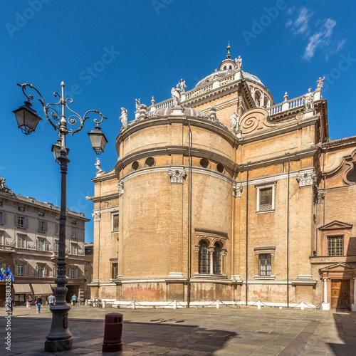 Fotografie, Obraz View at the Basilica of Santa Maria della Steccata in the streets of Parma in It