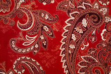 Red Textured Cloth With Ornament