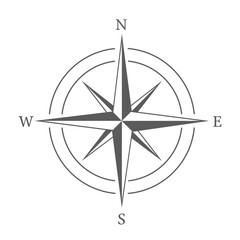 Compass on white background