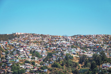 Poster - Houses of Valparaiso view from Cerro Polanco Hill - Valparaiso, Chile