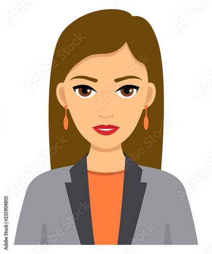 Business Woman Face Vector Cartoon Character Buy This Stock Vector And Explore Similar Vectors At Adobe Stock Adobe Stock