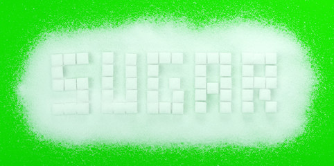 Wall Mural - White sugar cubes background