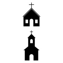 The Church Is An Icon, A Logo On A White Background