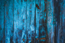 Old Blue Wooden Wall