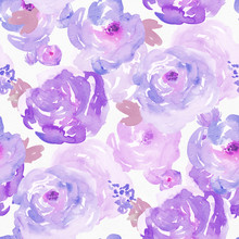 Watercolor Floral Background With Hand Painted Flowers. Spring Floral