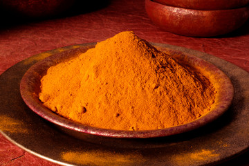 Wall Mural - BOWL OF TUMERIC POWDER